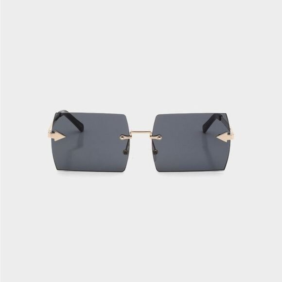 KAREN WALKER THE BIRD 58MM RIMLESS SUNGLASSES - SMOKE/ GOLD  display picture 1